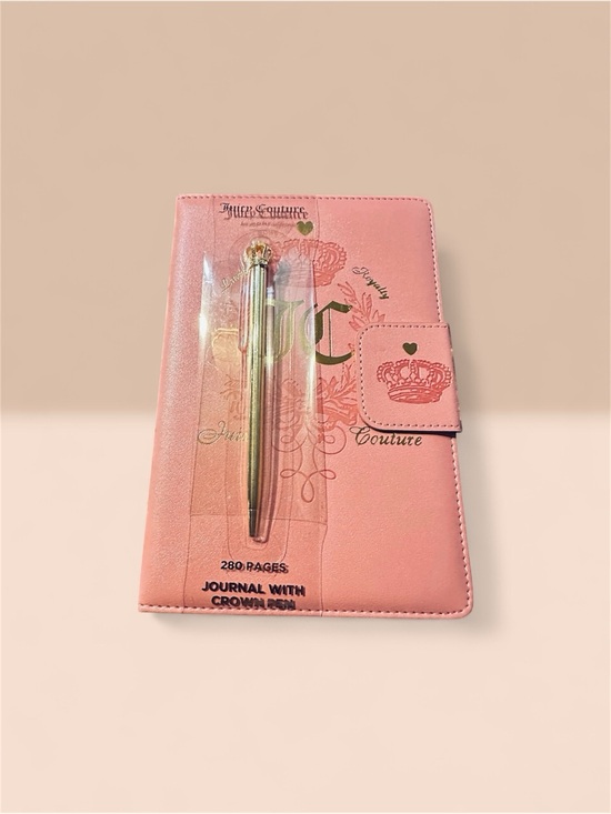 Juicy Couture Accessories - Juicy Couture Pink Journal with Gold Crown Pen